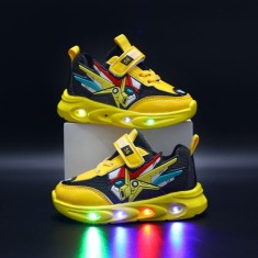 Adidasi galbeni cu luminite - Robot (Marime Disponibila: Marimea 25) foto