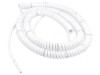 Cablu spiralat neecranat alb 1,5m 300V