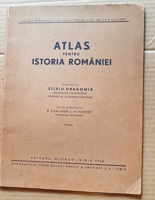 G229-I-Raritate-Atlas Istoria Romaniei editie veche 1935 de exceptie.