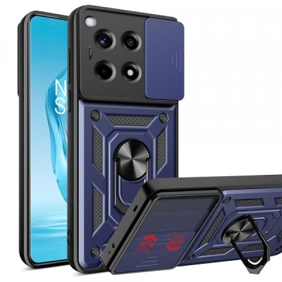 Husa pentru OnePlus 12R, Techsuit, CamShield, Albastra foto