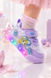 Cumpara ieftin Pantofi sport cu luminite, Model Cocktail, Piele ecologica, Fete, Mov (Marime