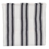 Perna ecru cu dungi negre, pentru scaun, cu doua fete, 40x40 cm, patrata