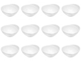Set boluri, 12 piese, 160 ml, Ceramica, Alb fildes