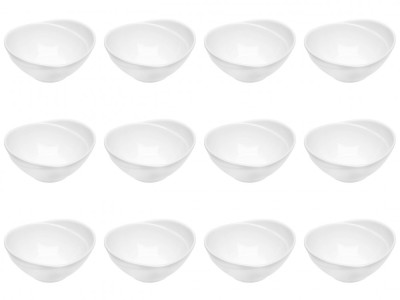 Set boluri, 12 piese, 160 ml, Ceramica, Alb fildes foto