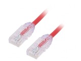 Patch cord Cat6a UTP 1m LSZH Roșu, PANDUIT
