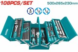 TOTAL - TRUSA DE SCULE IN CUTIE METALICA 100 PIESE (INDUSTRIAL) PowerTool TopQuality