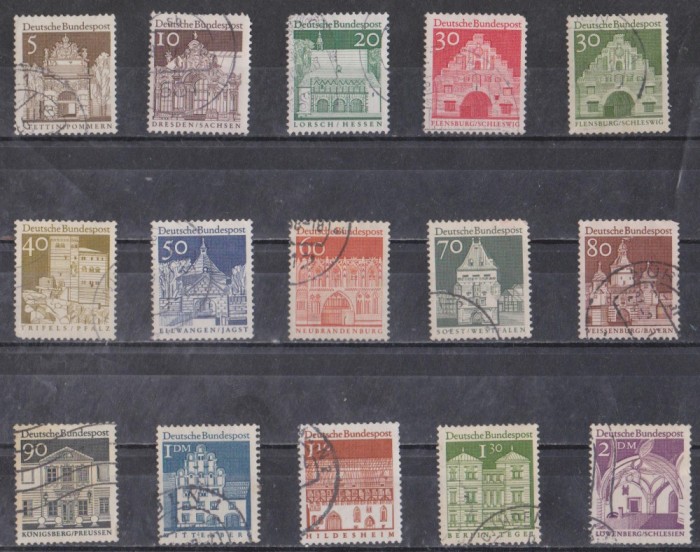 A7 T4 155 - Timbre foarte vechi - Germania - cladiri