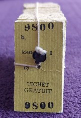 Set sigilat 100 bilete tren Mestecanis Suceava pentru veterani de razboi anii 60