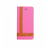 Husa Flip Carte Roz Samsung Galaxy S6 Edge G925 ASTRUM FC TEE RO - Protectie Premium