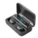 Casti TWS wireless, Angel City, Bluetooth 5.0, Binaural, Impermeabil, Carcasa 2000mAh, Negru, Oem