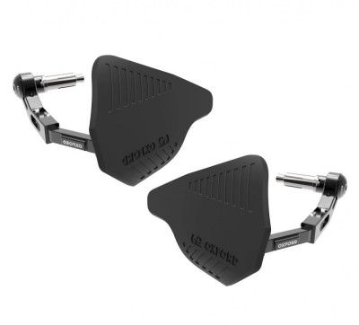 Set protectii maini (hand guard) Oxford cu insertie aluminiu (prinderi in capatul ghidoanelor) &amp;ndash; culoare: negru foto