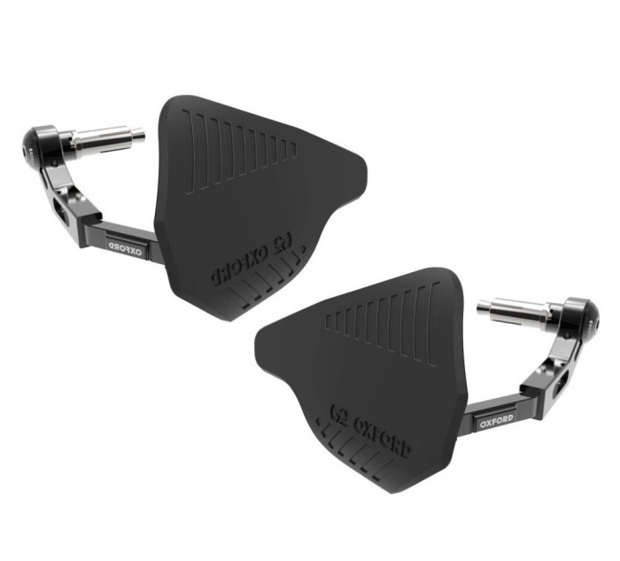 Set protectii maini (hand guard) Oxford cu insertie aluminiu (prinderi in capatul ghidoanelor) &ndash; culoare: negru