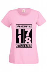 TRICOU MAJORAT, TRICOU ANIVERSARE &amp;quot;VARSTOMETRU 18 ANI&amp;quot; foto