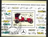 !!! COREEA NORD - MERCEDES BENZ 60 ANI , 1986 - BLOC STAMPILAT