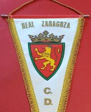 Fanion fotbal - CD REAL ZARAGOZA (Spania) dimensiuni mari 46X23 cm
