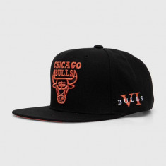 Mitchell&Ness șapcă de baseball din bumbac NBA CHICAGO BULLS culoarea negru, cu imprimeu