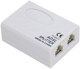 Cumpara ieftin Splitter adaptor pentru cablu telefon, mufa RJ11, o intrare si 2 iesiri - Alb - Dactylion