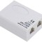 Splitter adaptor pentru cablu telefon, mufa RJ11, o intrare si 2 iesiri - Alb - Dactylion
