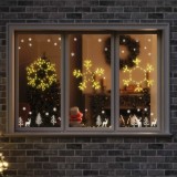 vidaXL Fulger de Crăciun cu 252 LED Alb cald 45 x 38 cm PVC 42018955