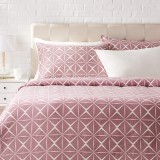 Lenjerie Pat Dublu Satin 230x220 Mov Amazon Basics - Husa Pilota+2 Fete Perna 50x80 Bumbac Fin Oeko-Tex