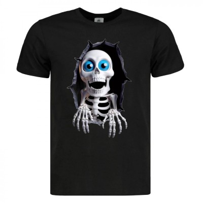 Tricou imprimat negru, Cript, bumbac 100% foto