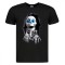 Tricou imprimat negru, Cript, bumbac 100%