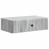 vidaXL Masă laterală montată pe perete Sonoma gri 59 x 34,5 x 17 cm 899171