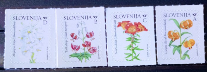 SLOVENIA 2024 flori plante flora serie 4v nestampilata MNH