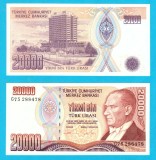 Turcia (p#202) 20.000 Lirasi 1970 UNC 'Banca Centrală Ankara'; (ROG CITITI DETALIILE!)