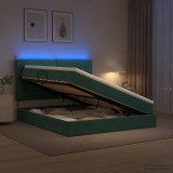 Cumpara ieftin Pat cu LED si saltea Verde inchis 180 x 200 cm Catifea