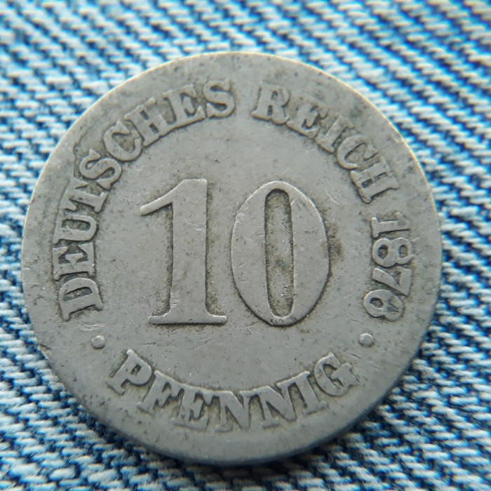 2e - 10 Pfennig 1876 C Germania Deutsches Reich