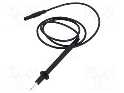 Cablu de măsurare Hirschmann T&amp;amp;M 16A mufă banană 4 mm 1m negru foto