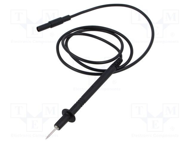 Cablu de măsurare Hirschmann T&amp;M 16A mufă banană 4 mm 1m negru