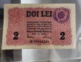 2 lei 1917 BGR necirculata stampilata bancnota