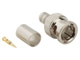 Conector BNC mufă tată drept 75&Omega; RG6 pentru cablu POM