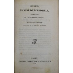 OEUVRES D &#039;ANDRE DE BOURDEILLE , 1823 , PREZINTA PETE SI URME DE UZURA