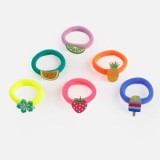 Elastice de păr cu fructe pentru copii, set 6 bucăți, multicolore, CMCLASS