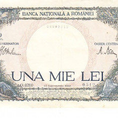 M1 - Bancnota Romania - 1000 lei - emisiune 10 septembrie 1941