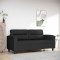 vidaXL Canapea cu 2 locuri, negru, 140 cm, țesătură microfibră 359564