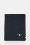 Aeronautica Militare portofel de piele barbati, culoarea albastru marin