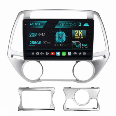Navigatie Hyundai I20 (2012-2014), Android 13, X-Octacore 8GB RAM + 256GB ROM, 9.5 Inch - AD-BGX9008+AD-BGRKIT218 foto