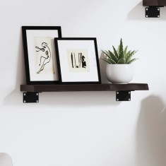 vidaXL Raft de perete maro &icirc;nchis 40x10x2 cm lemn masiv stejar tratat