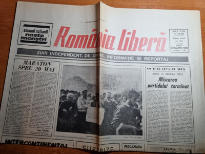 romania libera 20 martie 1990-proclamatia de la timisoara,manifestatii in cluj foto