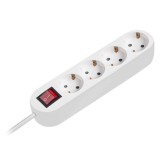 Prelungitor cu 4 prize si &icirc;ntrerupator, cablu 2 m, 3x1.5 mm&sup2;