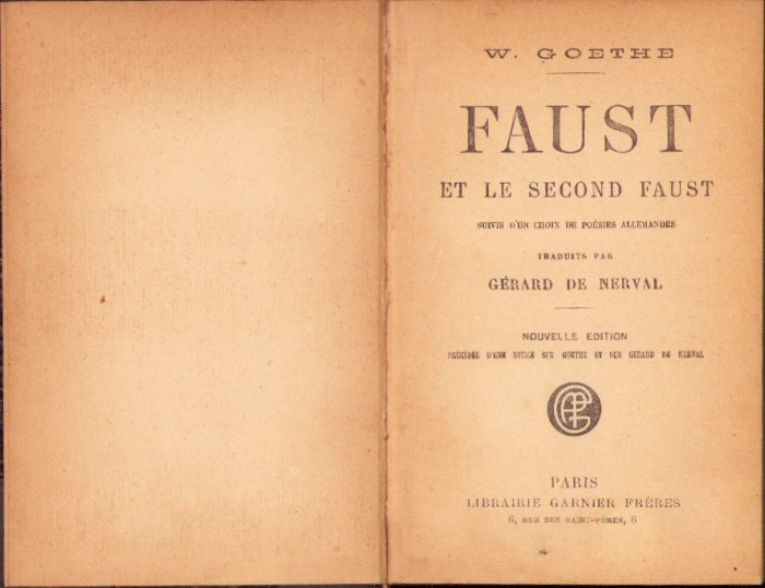 C4299N Faust et le second Faust par W Goethe