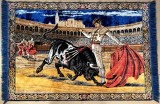 Toreador - carpetă persană originala, produsă din mătase, vintage autentica, 175 x 122 cm