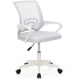 Scaun de birou ergonomic cu spatar din plasa mesh respirabila,sezut tapitat cu burete moale,cotiere pentru sustinere,baza metalica stabila cu 5 rot