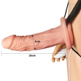 Vibrating Unisex Hollow Strap On, Lovetoy - 19 cm