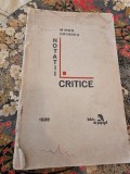 Miron Grindea - Notatii Critice (cu dedicatia autorului)