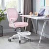 Scaun ergonomic birou copii ProCart inaltime reglabila 78-90 cm suport picioare mesh roz